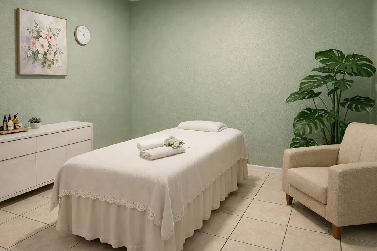 Comfortable, private massage room at Nature Massage Spa near Cypress, CA