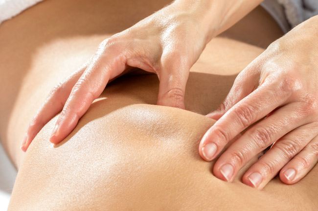 Deep tissue massage with firm focused pressure at Nature Massage Spa Midway City