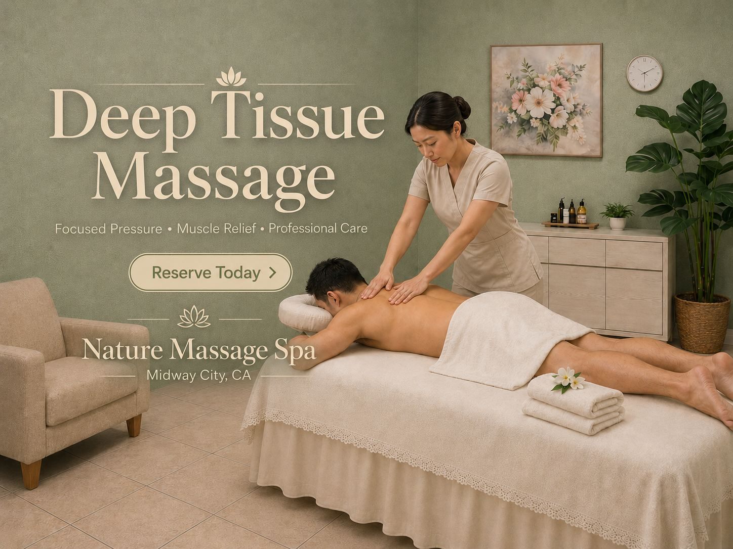 Aromatherapy Massage at Nature Massage Spa Midway City