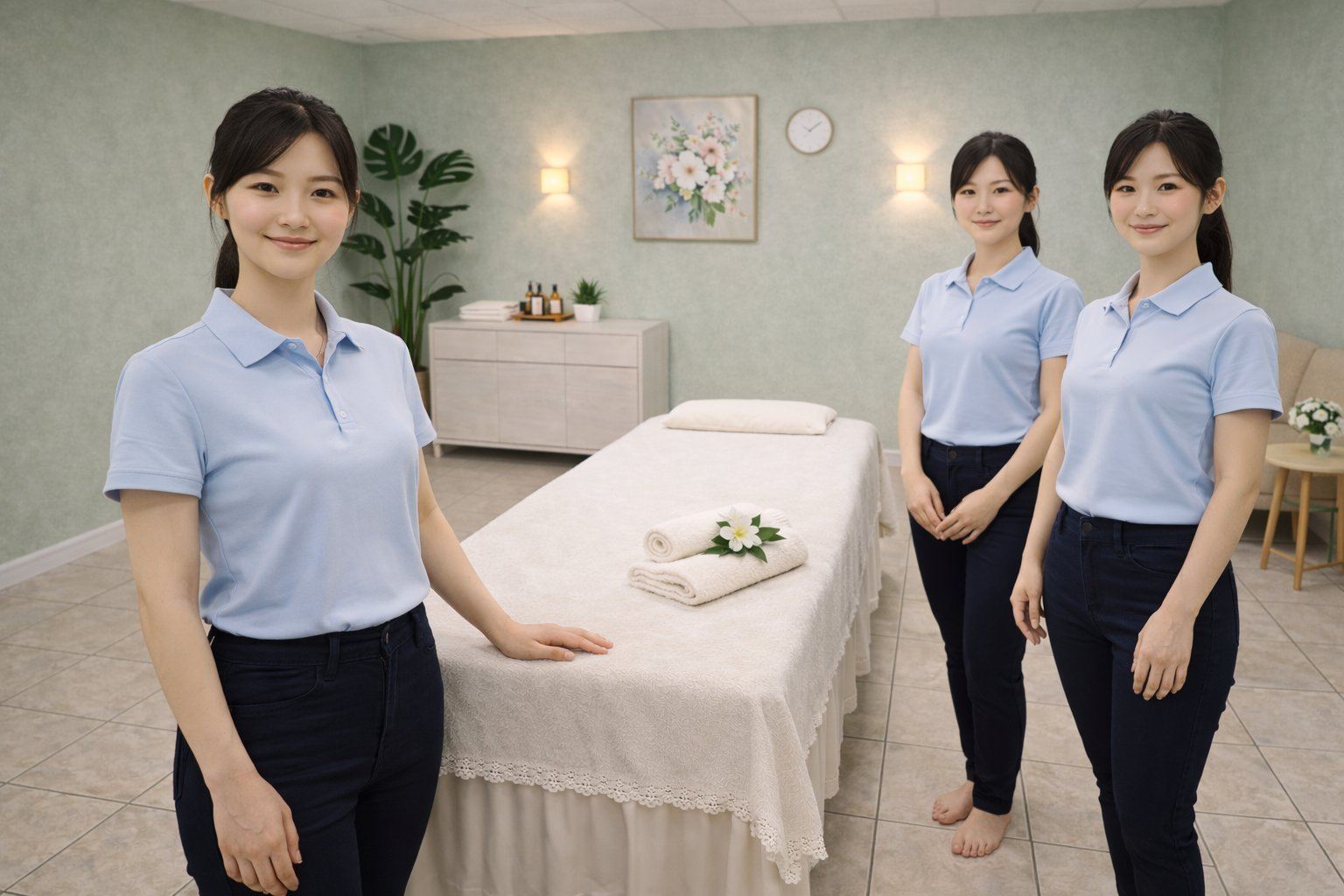 Nature Massage Spa therapists welcoming guests from Westminster, CA — Midway City